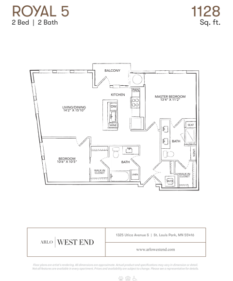 a floor plan of a unit with a bedroom and a bathroom